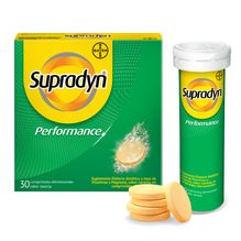 Supradyn Performance Suplemento Dietario Dietético a base de Vitaminas y Magnesio x 30 Comprimidos Efervescentes Sabor Naranja
