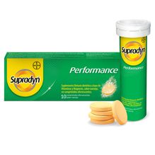 Supradyn Performance Suplemento Dietario Dietético a base de Vitaminas y Magnesio x 10 Comprimidos Efervescentes Sabor Naranja
