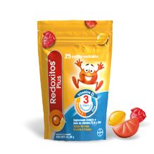 Redoxitos Plus Suplemento Dietario a base de Vitamina C, Vitamina D y Zinc x 25 Pastillas Masticables