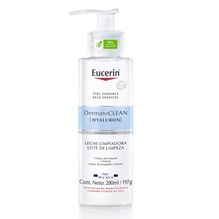 Leche de limpieza facial Eucerin DermatoCLEAN con Ácido Hialurónico x 200 ml