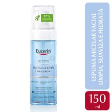 Espuma micelar de limpieza Eucerin DermatoCLEAN con Ácido Hialurónico Piel sensible x 150 ml