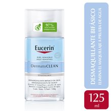 Desmaquillante bifásico de ojos Eucerin DermatoCLEAN con Ácido Hialurónico Piel sensible x 125 ml