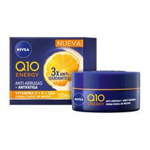 Crema facial de noche NIVEA Q10 Energy Piel más radiante y saludable x 50 ml