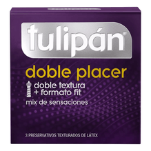 Preservativos Tulipán Doble Placer 12 cajitas x 3 Unidades