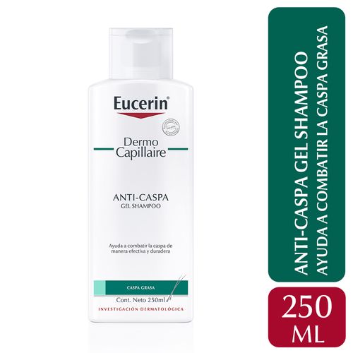 Shampoo gel anticaspa Eucerin DermoCapillaire para dermatitis seborreica x 250 ml