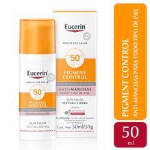 Protector solar facial Pigment Control Eucerin para todo tipo de piel FPS 50 x 50 ml