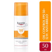 Protector solar Eucerin Oil Control Sun Gel Toque Seco FPS 50+ para piel grasa x 50 ml
