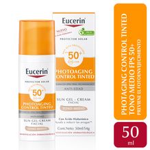 Protector solar facial en crema Eucerin Sun Photoaging Control Tono medio FPS 50 x 50 ml