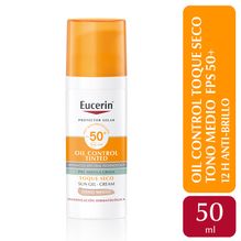Protector solar Eucerin Oil Control Sun Face Toque Seco Tono medio FPS 50  x 50 ml