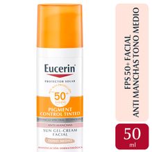 Protector solar facial Eucerin Pigment Control Tono medio FPS 50 para todo tipo de piel x 50 ml