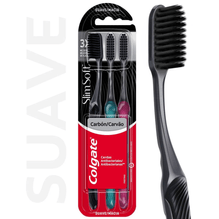 Cepillo De Dientes Colgate Slim Soft Black Pack X 3 Unidades