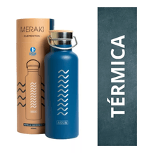 Botella Isotérmica Reutilizable Meraki 600ml Color Agua Azul