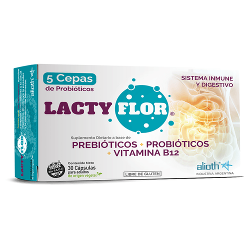 Lactyflor prebiótico probiótico 30 Capsulas Vegetales