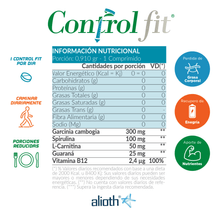 Control Fit Plan De Descenso Spirulina Carnitina 30 Cápsulas