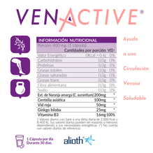 Venactive Piernas Ligeras Centella Asiática30 cápsulas