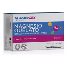 Magnesio Quelato Vitamina B6 30 Capsulas Vitamin Way