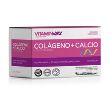 Colageno + Calcio Cabello Piel Uñas 60 Cápsulas Vitamin Way