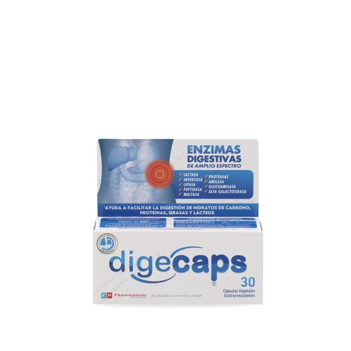 Digecaps Enzimas Digestivas 30 cápsulas Framingham