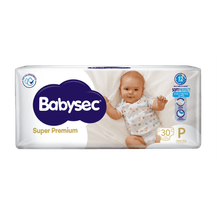 Babysec Pañales Super Premium P 30 Unidades Hasta 6 Kg
