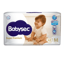 Babysec Pañales Super Premium M 48 Unidades 5-9,5 Kg