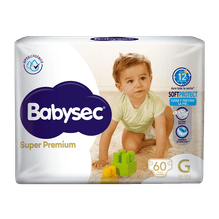 Babysec Pañales Super Premium G 60 Unidades 8,5-12 Kg
