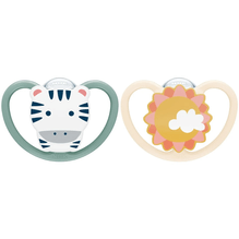 Chupete Nuk Space Animales Cebra Y Sol 18-36m 2 Unidades