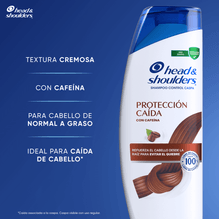 Shampoo Head & Shoulders Protección Caída Con Cafeína 650ml