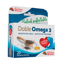 Doble Omega 3 Garden House Aceite Chia + Pescado 20 Cápsulas Blandas