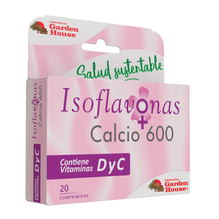 Isoflavonas De Soja + Calcio 600 Garden House 20 Comprimidos