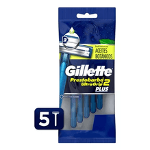 Máquina De Afeitar Gillette Prestobarba Ultragrip Plus Descartable 5 Unidades