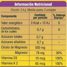Citrato De Magnesio 500 Mg Dr Food Vitaminas K2 Y D3 90 Gomitas Masticables