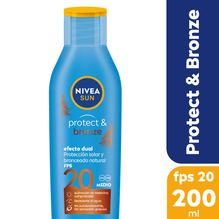 Bronceador y protector solar NIVEA SUN Protect & Bronze FPS 20 x 200 ml