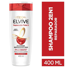 Elvive Loreal Shampoo 2 En 1 Reparación Total 5 400ml