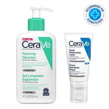 Combo Cerave Limpiador Espumoso + Locion Rostro Noche