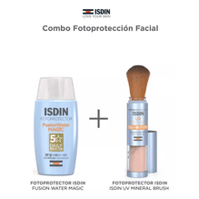 Combo Isdin Fotoprotección Facial Sun Brush + Fusion Water Magic