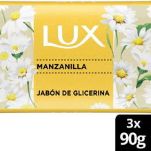 Jabón De Glicerina Lux En Barra Manzanilla 90g 3 Unidades