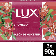 Jabón En Barra Lux Glicerina Bromelia 90g 3 Unidades