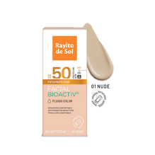Fotoprotector Rayito De Sol Facial Fluido Color Nude 50g Tono 1