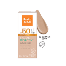 Fotoprotector Rayito de Sol Facial Fluido Color Summer Glow 50g Tono 2