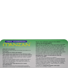 Manzan Pomada Antihemorridal 34g