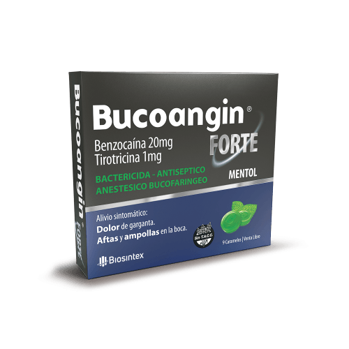 Bucoangin Farmaplus Forte Caramelos Antibióticos Anestésico Mentol 9 