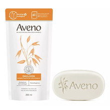 Kit Aveno Emulsión Refill 250ml + Jabón  120g