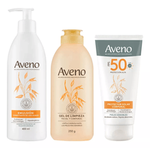 Aveno Kit Limpieza + Hidratación + Protector Solar Fps50