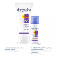 Dermaglós Solar Kit Efecto Seco + Facial Tono Claro