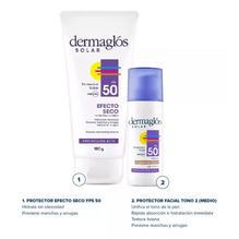 Dermaglós Solar Kit Efecto Seco + Facial Tono Medio