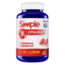 Simple Vitalidad por 60 pastillas sabor a frutilla