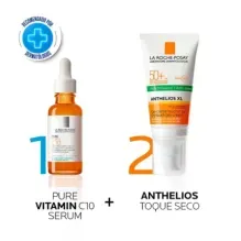La Roche Posay Kit Serum Vit C10 Y Anthelios Toque Seco S/c