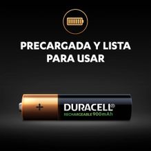 Pilas Recargables Duracell AAA Blister de 2 Unidades