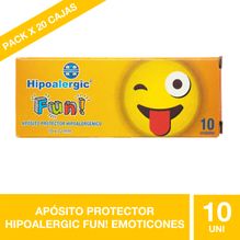 Hipoalergic Fun! Emoticones Apósitos Protectores Plásticos (10 Unidades) - Pack x 20 cajas -