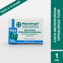 Hipoalergic Pore Cinta Adhesiva 2.5 cm x 9 m x 12 Unidades